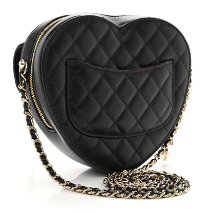 Chanel Lambskin Quilted CC In Love Heart Bag Black 3 of 9