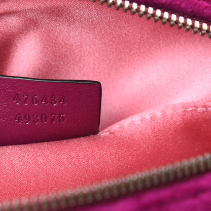 Gucci Velvet Matelasse GG Marmont Belt Bag 75 30 Fuchsia Violet Cyclamen 6 of 9