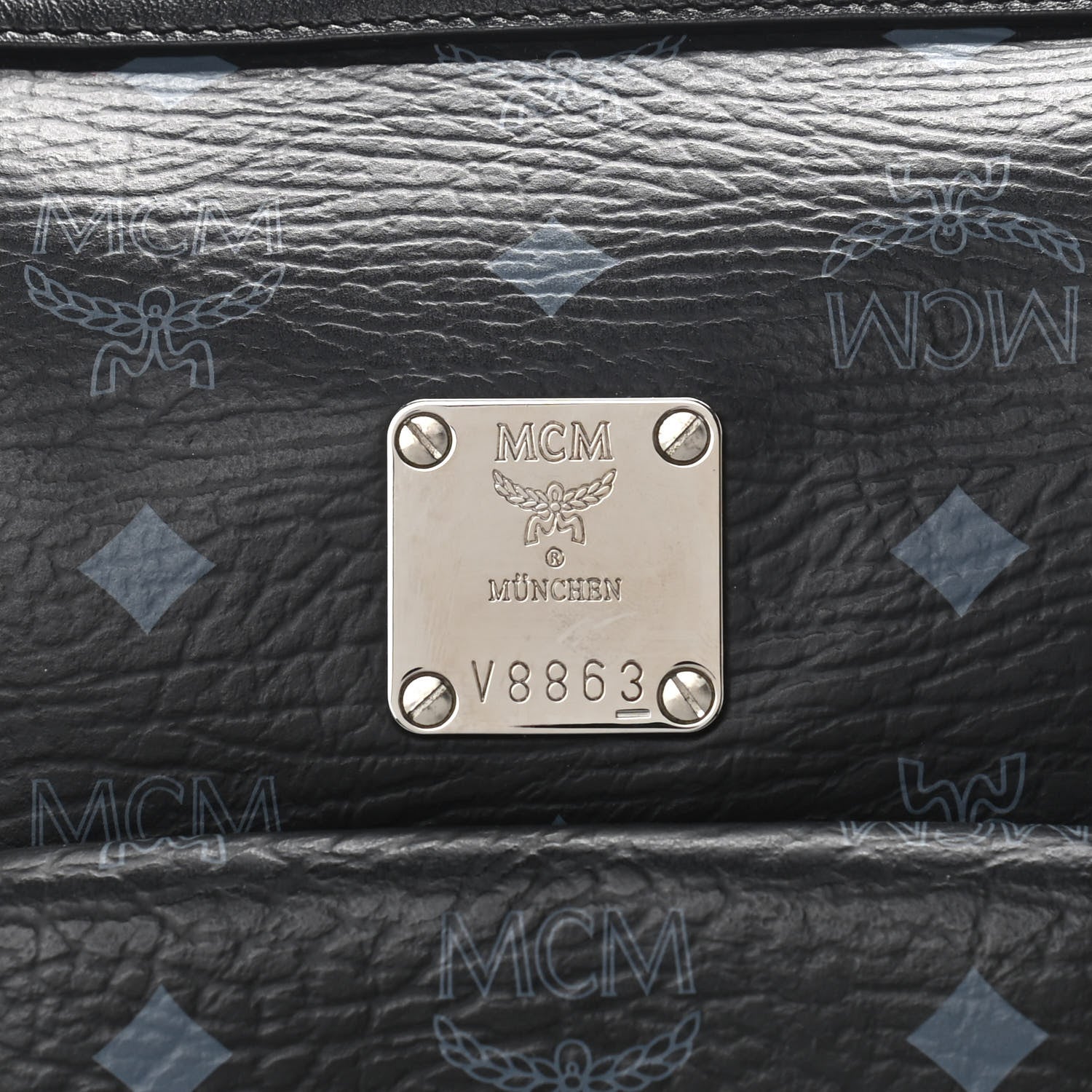 MCM Visetos Small Boston Bag Black 9 of 12