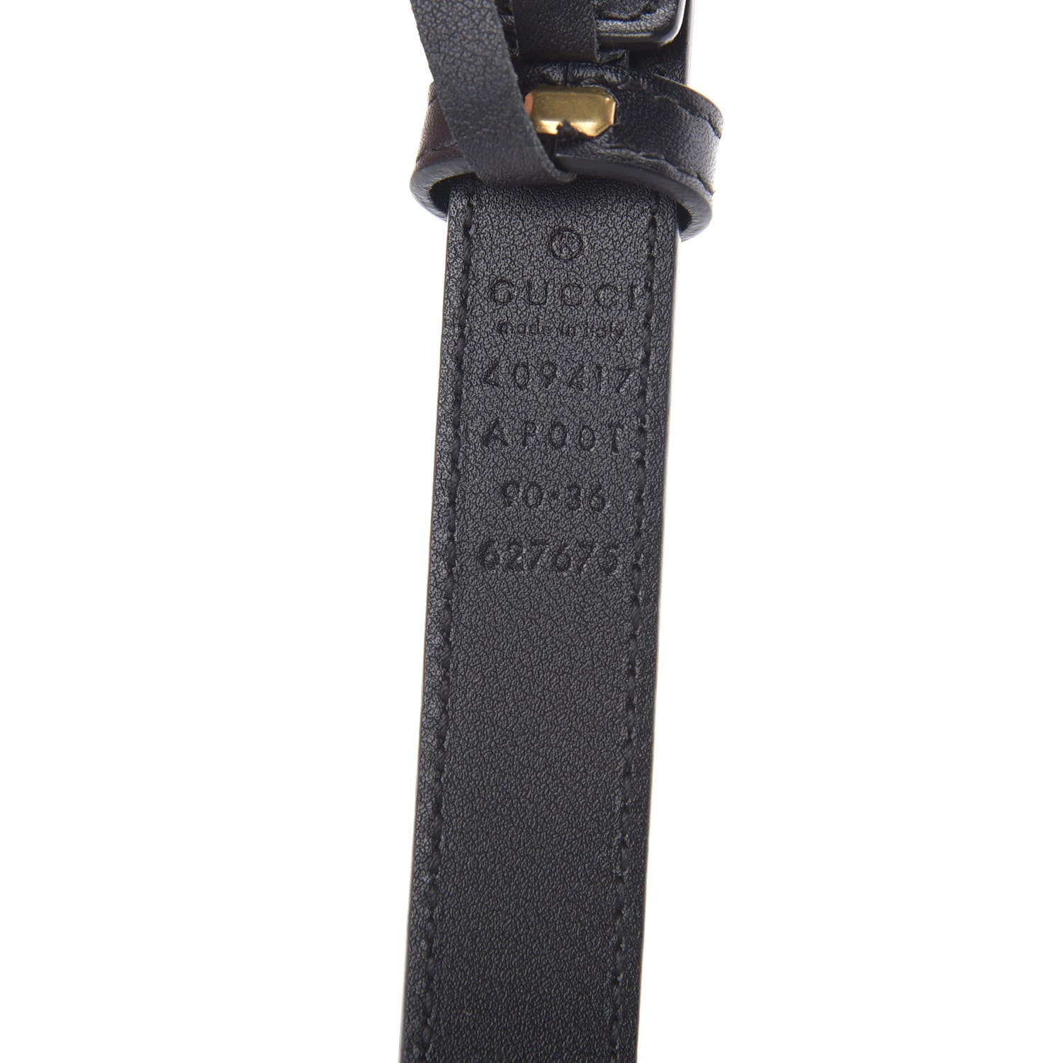 Gucci Calfskin Double G 20mm Belt 90 36 Black 3 of 5