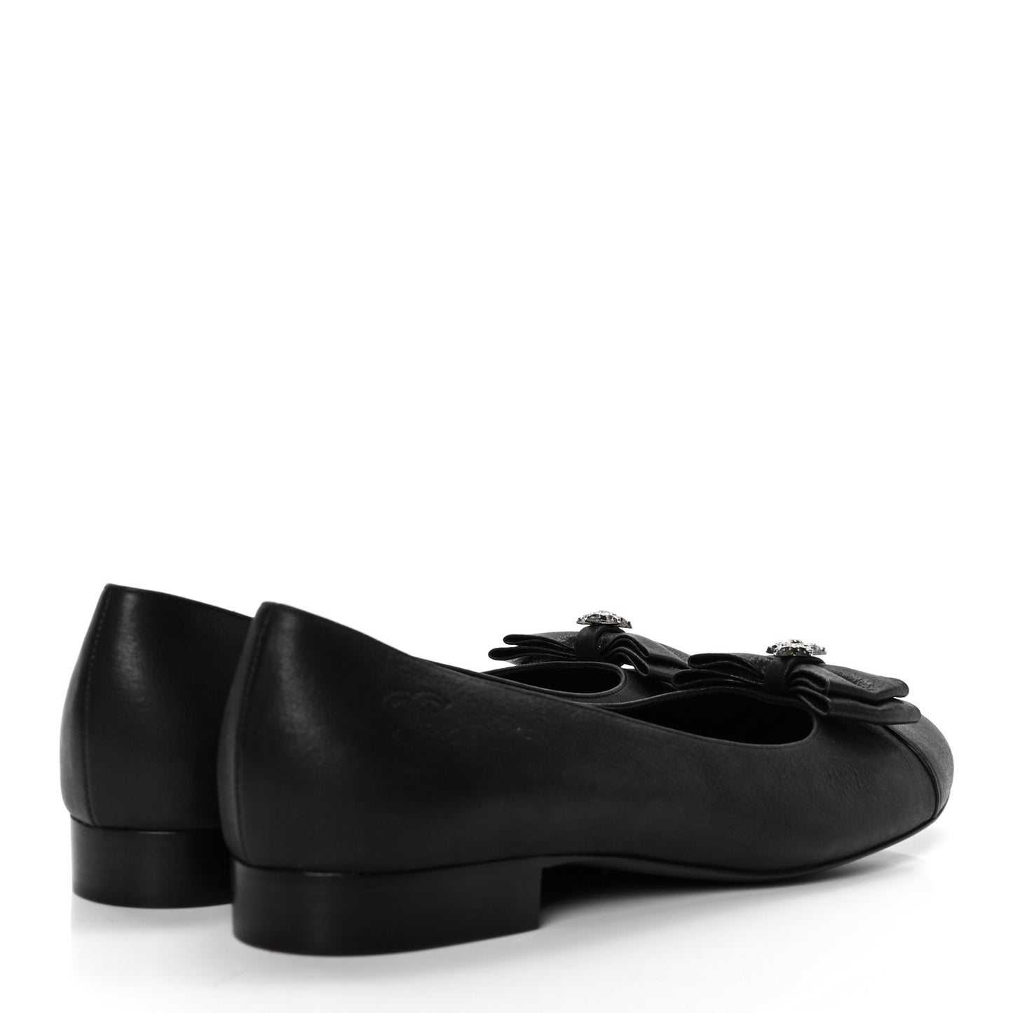 Buffalo Glitter Bow Ballerina Flats 38.5 Black
