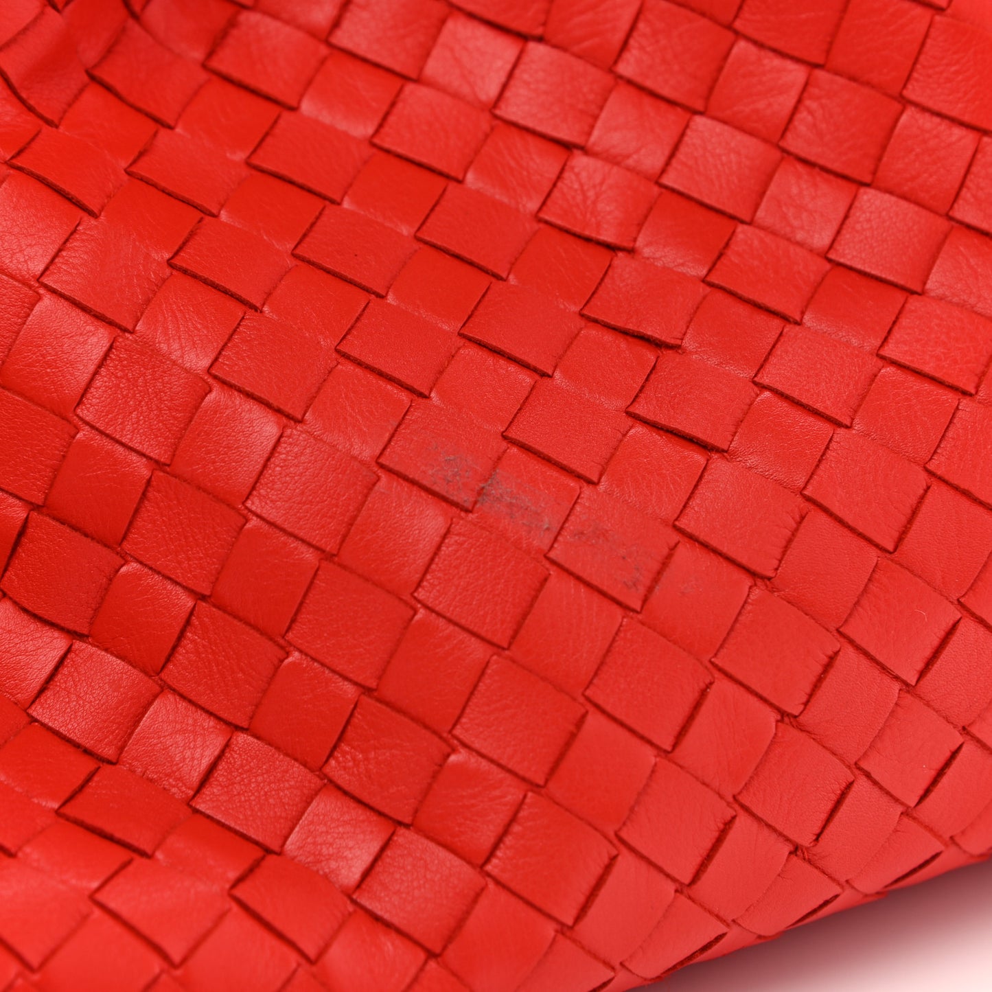Nappa Maxi Intrecciato The Pouch Oversized Clutch Bright Red