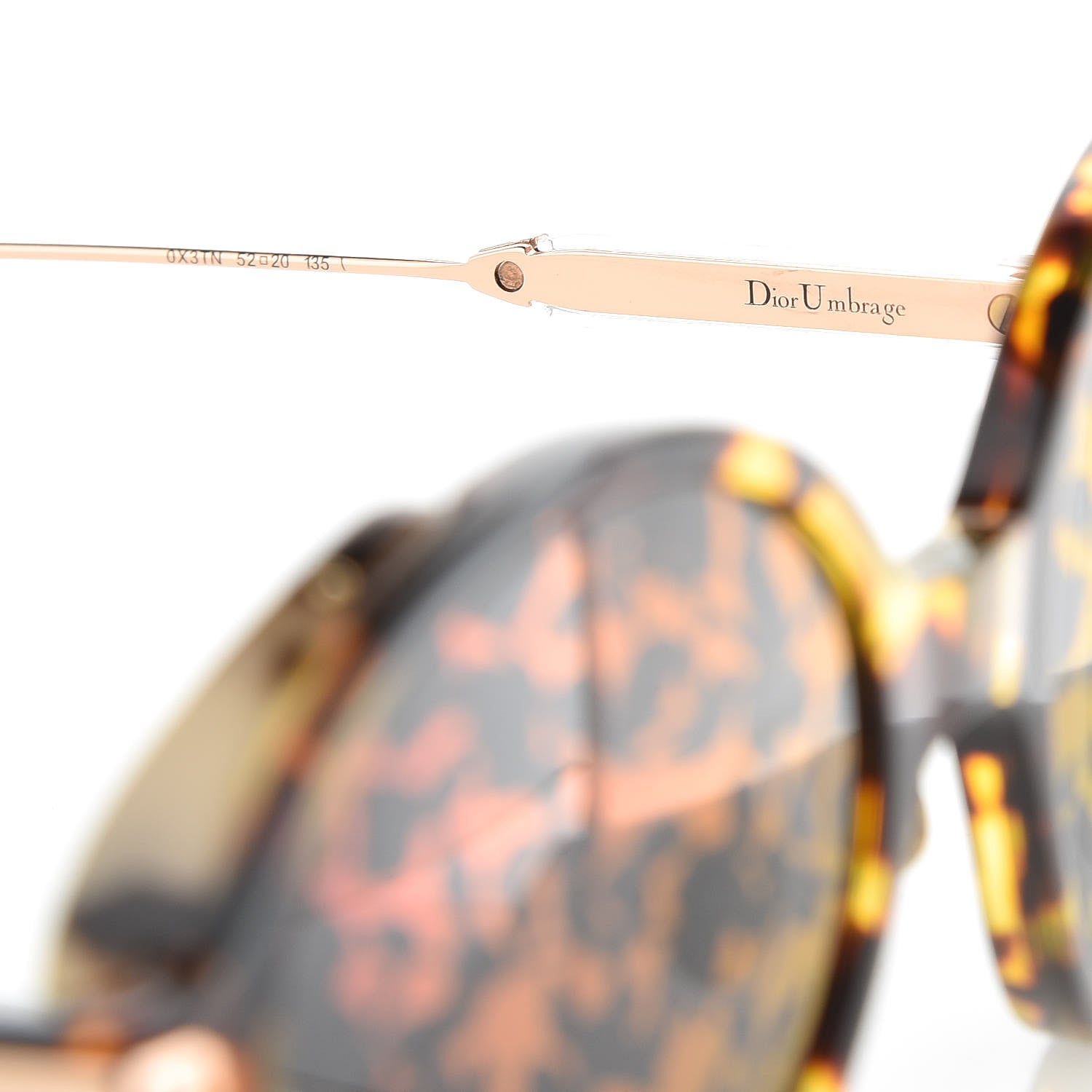 Christian Dior Acetate Leaf Print Umbrage Round Sunglasses Pink Foliage 6 of 7
