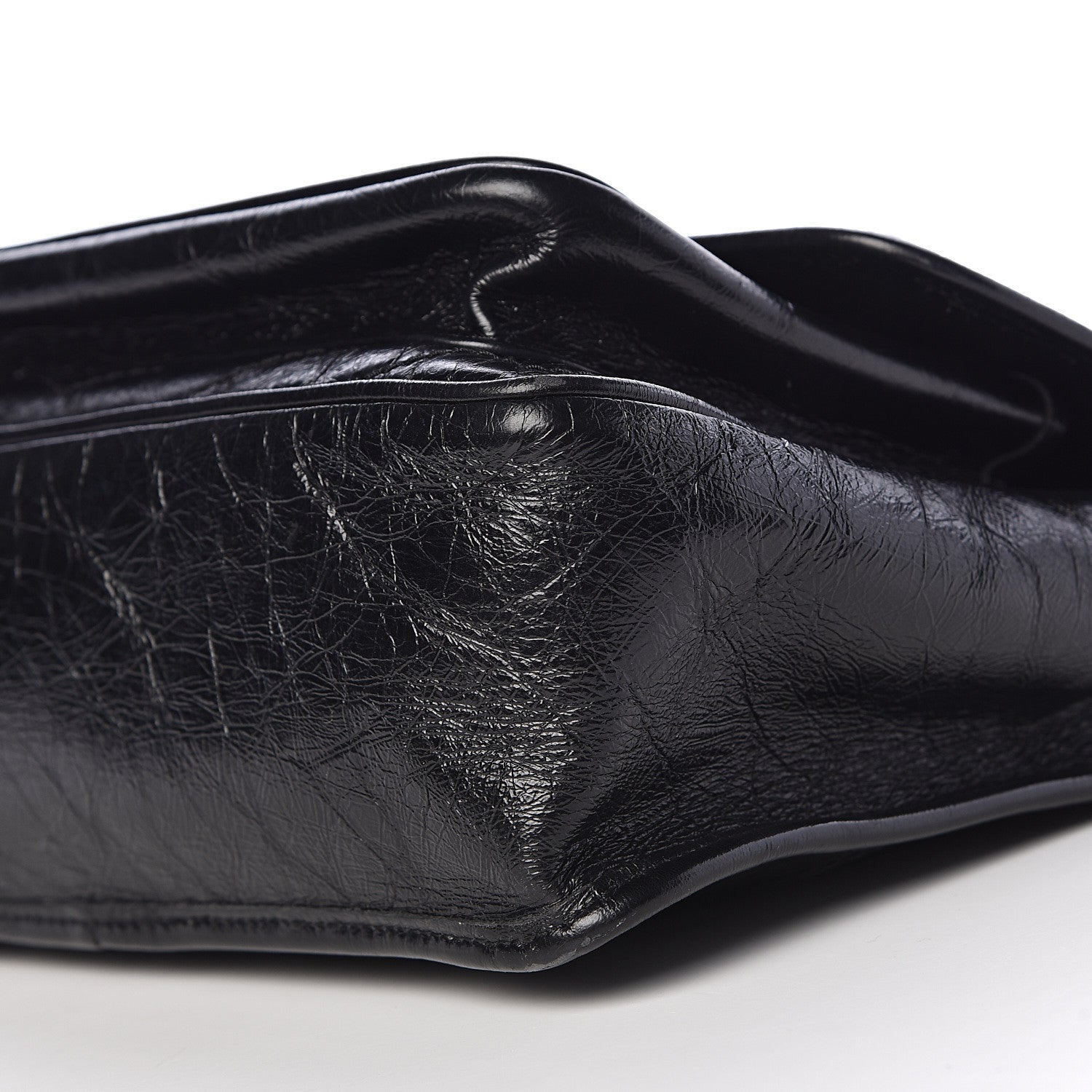 Saint Laurent Crinkled Calfskin Matelasse Monogram Medium Niki Chain Satchel Black 10 of 10