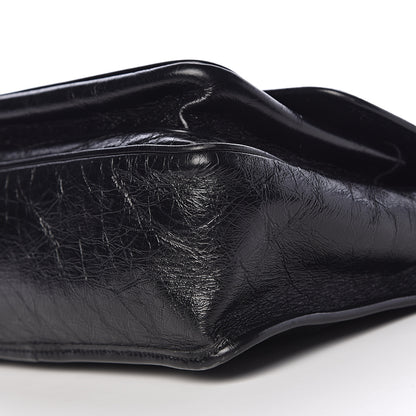 Saint Laurent Crinkled Calfskin Matelasse Monogram Medium Niki Chain Satchel Black 10 of 10