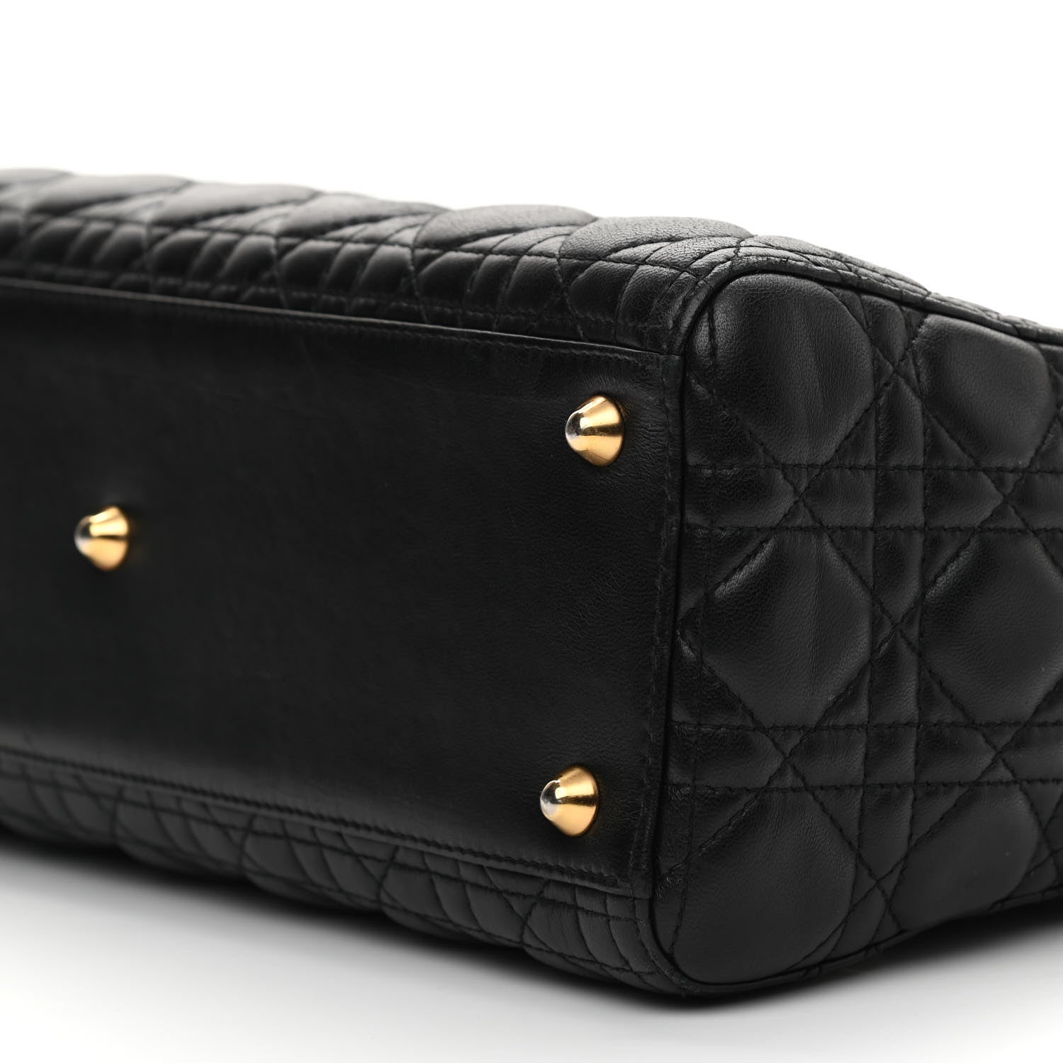 Christian Dior Lambskin Cannage Large Lady Dior Black 9 of 13