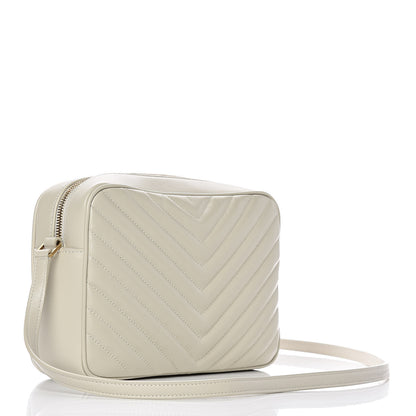 Saint Laurent Calfskin Matelasse Monogram Lou Camera Bag Crema Soft 3 of 9