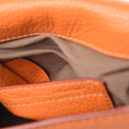 Chloe Calfskin Mini Marcie Round Crossbody Bag Orange 8 of 8