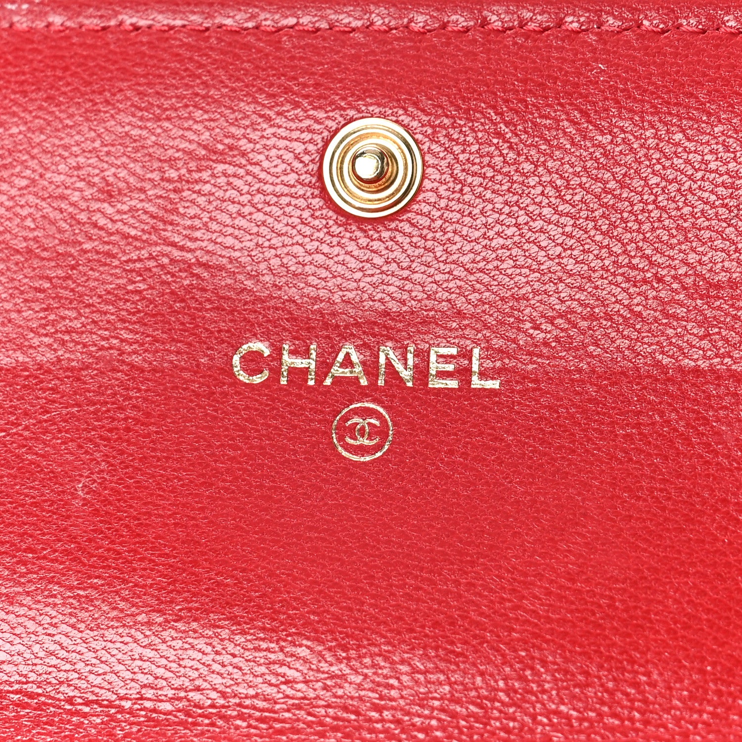Chanel Goatskin Quilted Chanel 19 Flap Wallet Red 6 of 10