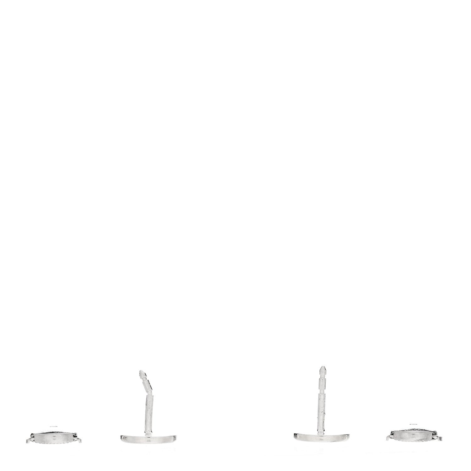 Hermes Sterling Silver TPM Ex-Libris Earrings 3 of 5