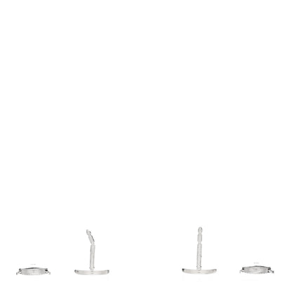 Hermes Sterling Silver TPM Ex-Libris Earrings 3 of 5