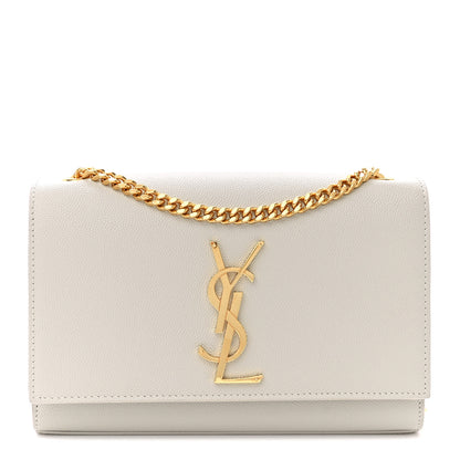 Saint Laurent SAINT LAURENT Grain De Poudre Small Monogram Kate Satchel Crema Soft 1 of 12