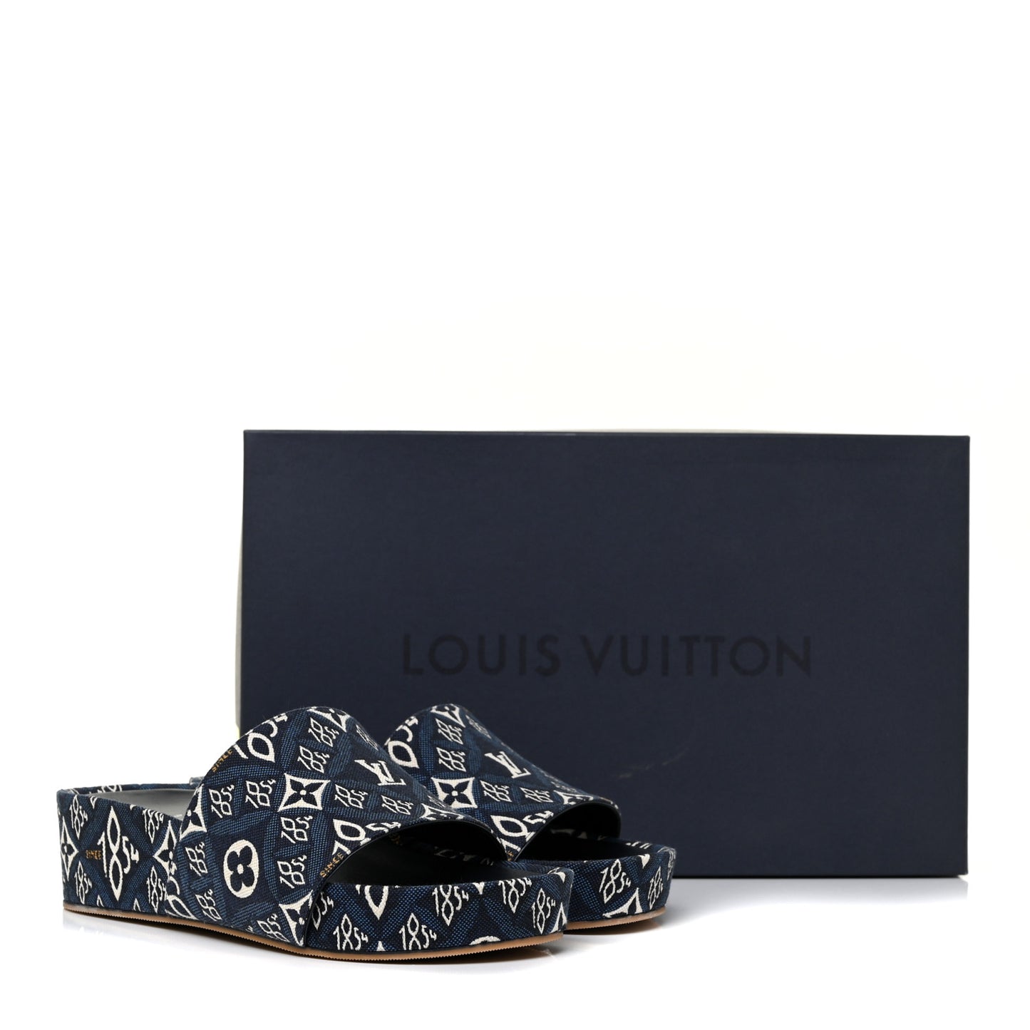 Canvas Since 1854 Jumbo Flatform Mule Sandals 37.5 Blue