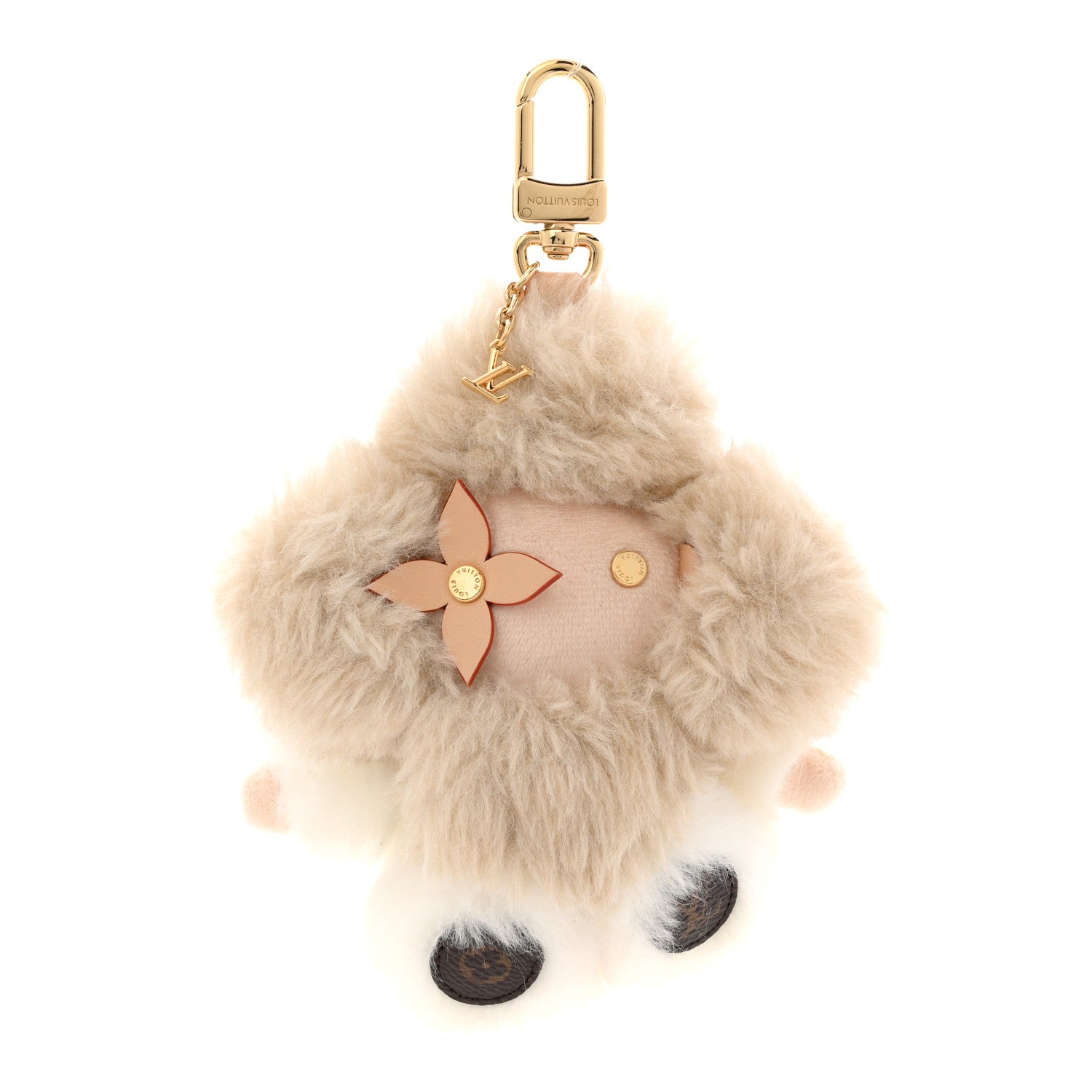 Louis Vuitton Faux Fur My Vivienne Bag Charm Gris 2 of 8