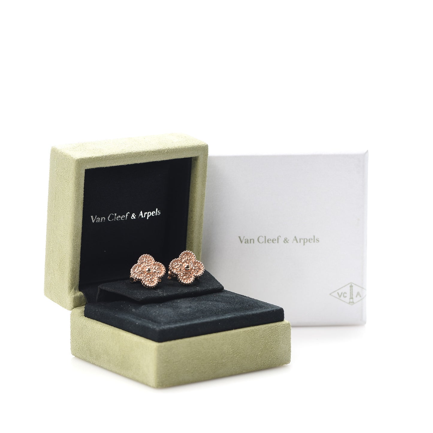 18K Rose Gold Vintage Alhambra Earrings
