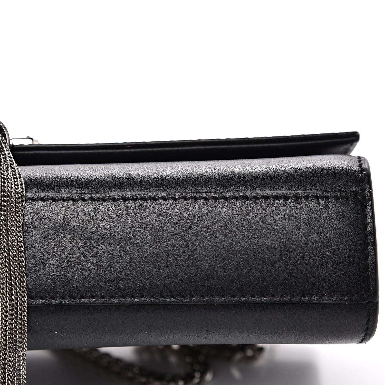 Saint Laurent Smooth Calfskin Medium Classic Monogram Kate Tassel Satchel Black 9 of 15