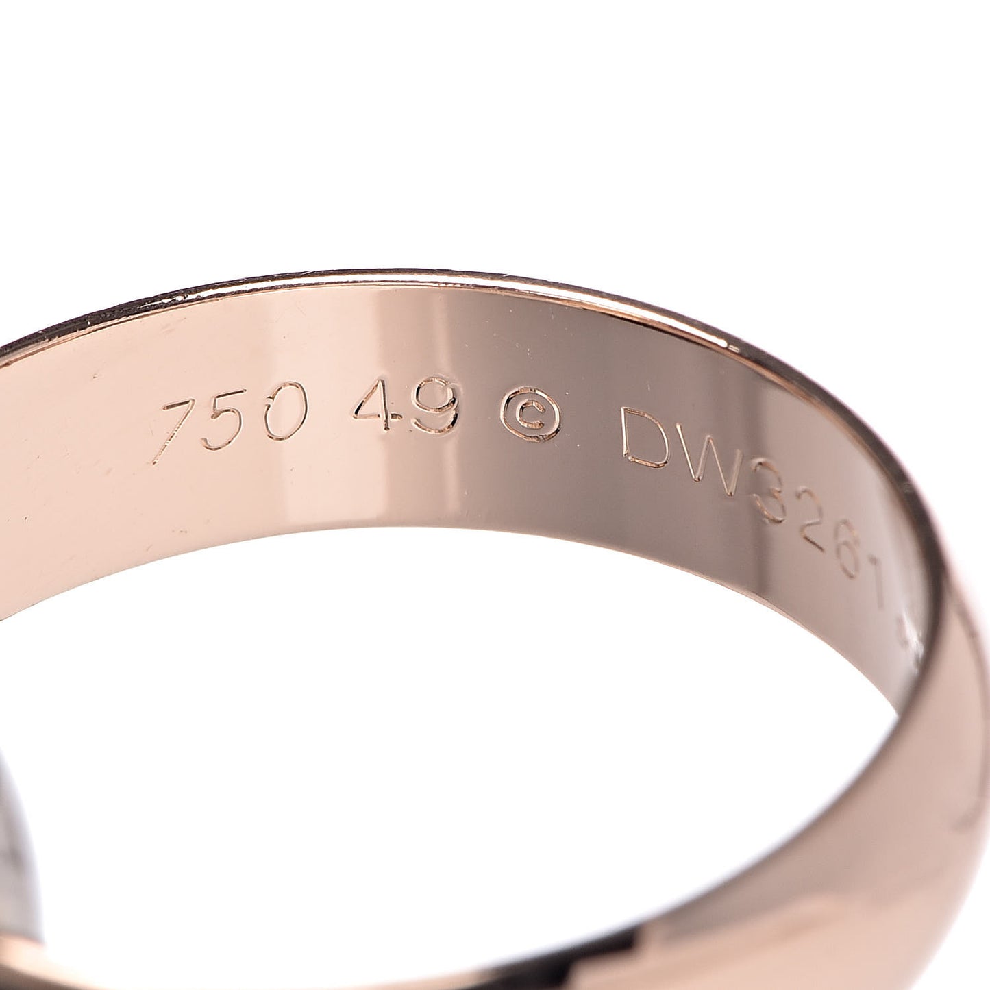 18K Pink Yellow White Gold Large Trinity Ring 49 4.75