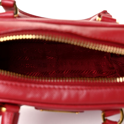 Prada Saffiano Lux Mini Top Handle Crossbody Bag Fuoco 4 of 7