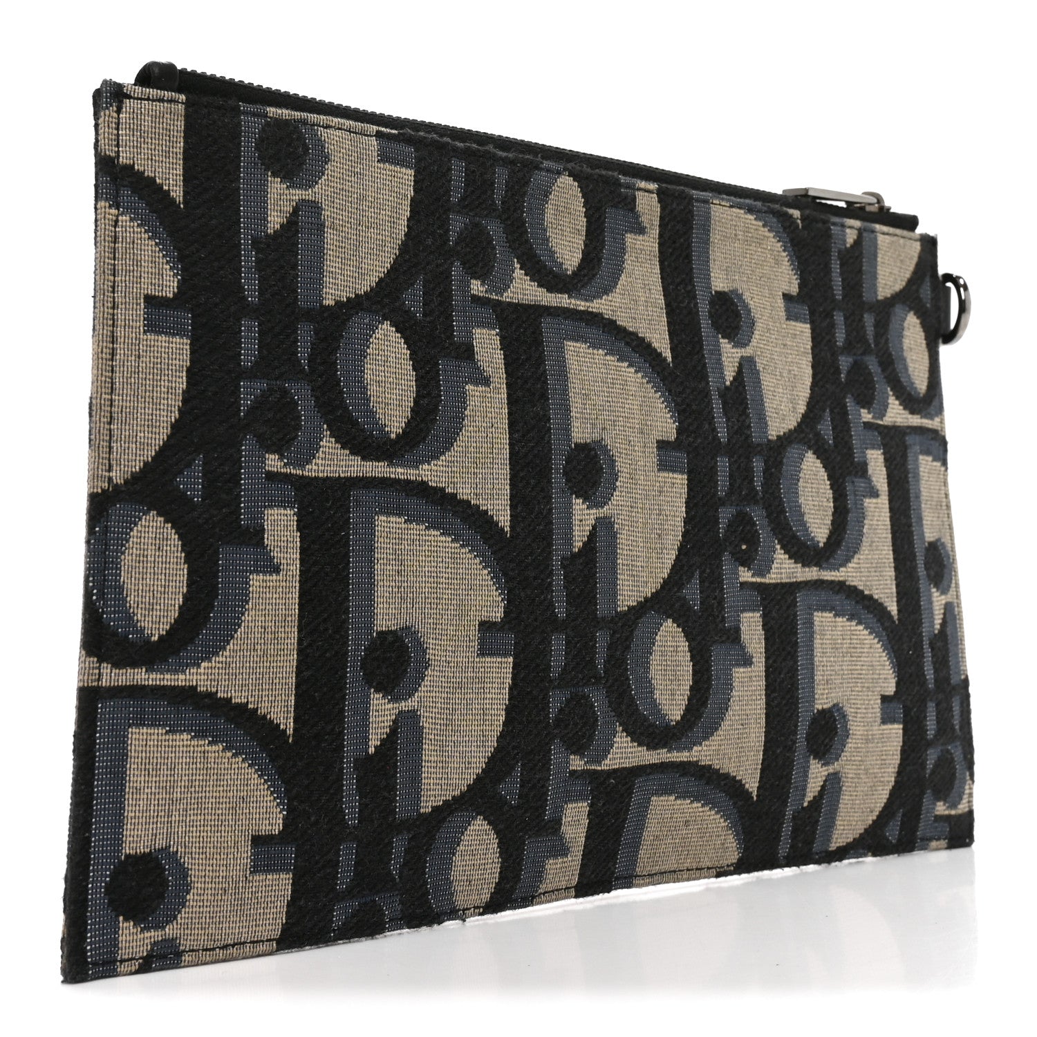 Christian Dior Maxi Oblique Jacquard A5 Zipped Pouch Blue 3 of 6