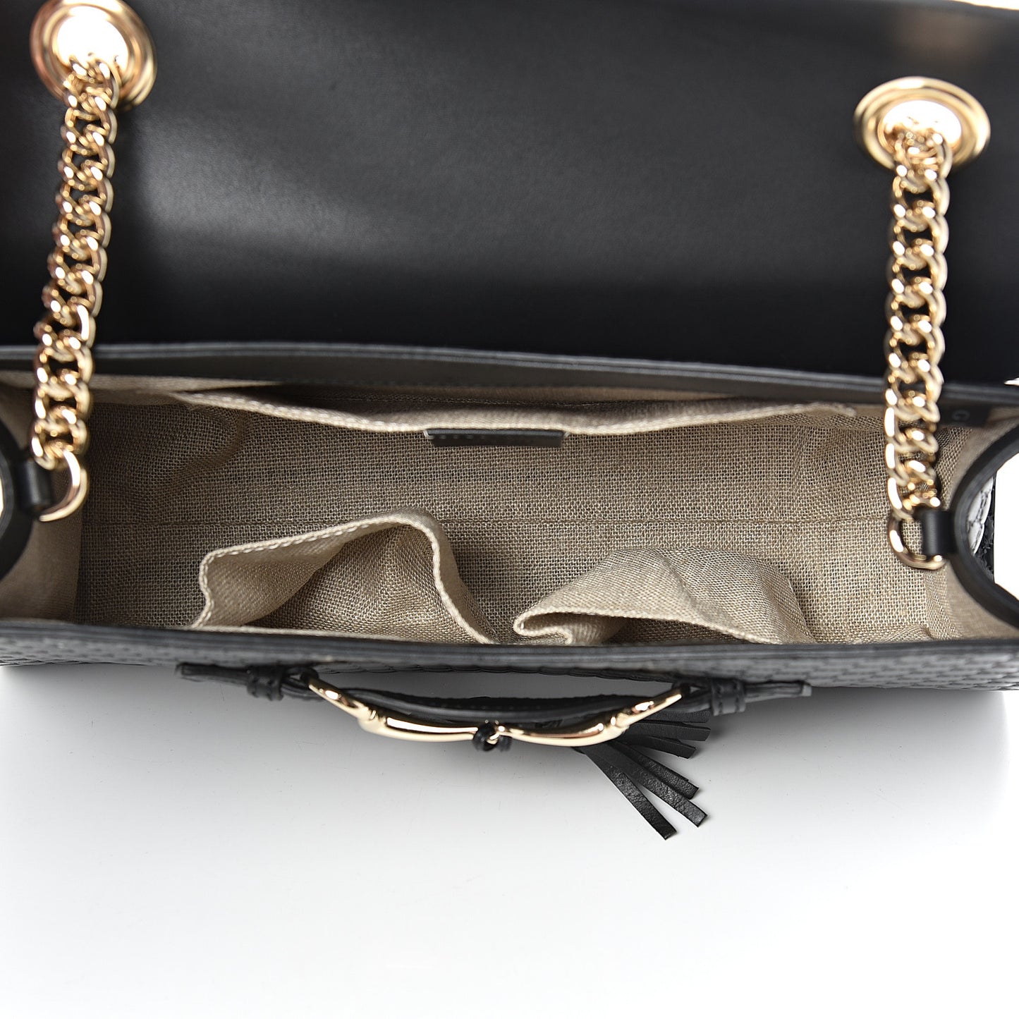 Microguccissima Medium Emily Chain Shoulder Bag Black