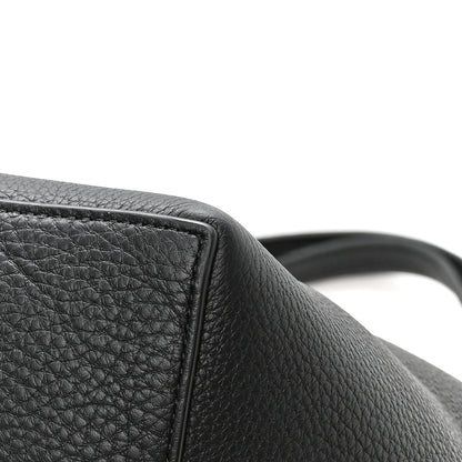 The Row Grained Calfskin Park Tote Three Black 9 of 11