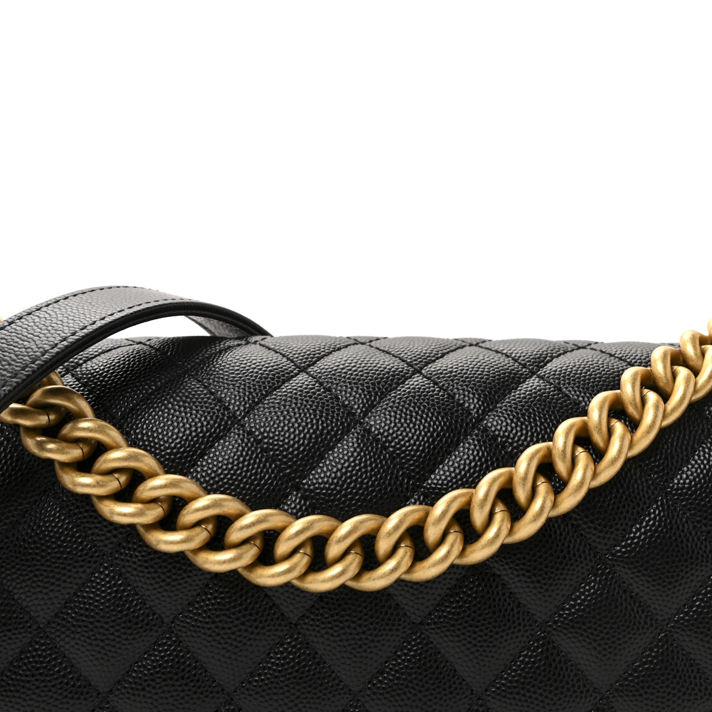 Caviar Quilted Medium Boy Flap Black