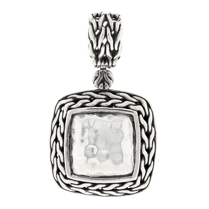 John Hardy Sterling Silver Palu Square Hammered Pendant 1 of 3