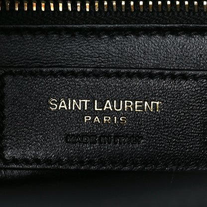 Saint Laurent Shiny Calfskin Le Fermoir Top Handle Bag Small Black 6 of 8