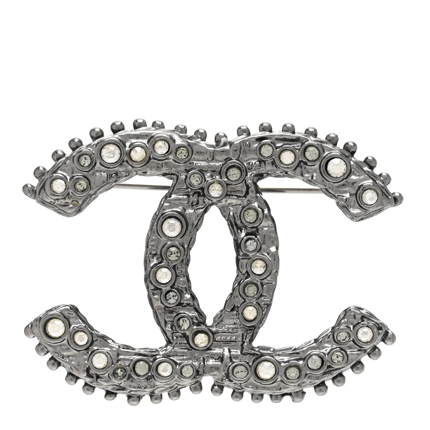 Crystal CC Brooch Silver