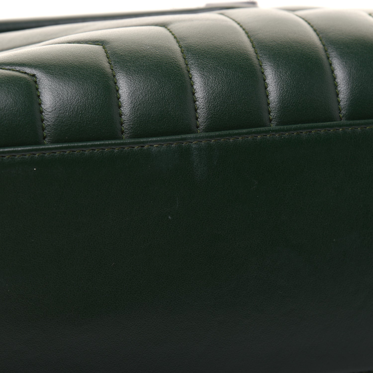 Saint Laurent Calfskin Y Quilted Monogram Medium Loulou Chain Satchel Olive 16 of 20