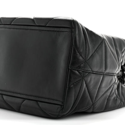 Prada Nappa Quilted Monochrome Chain Tote Bag Black 9 of 13