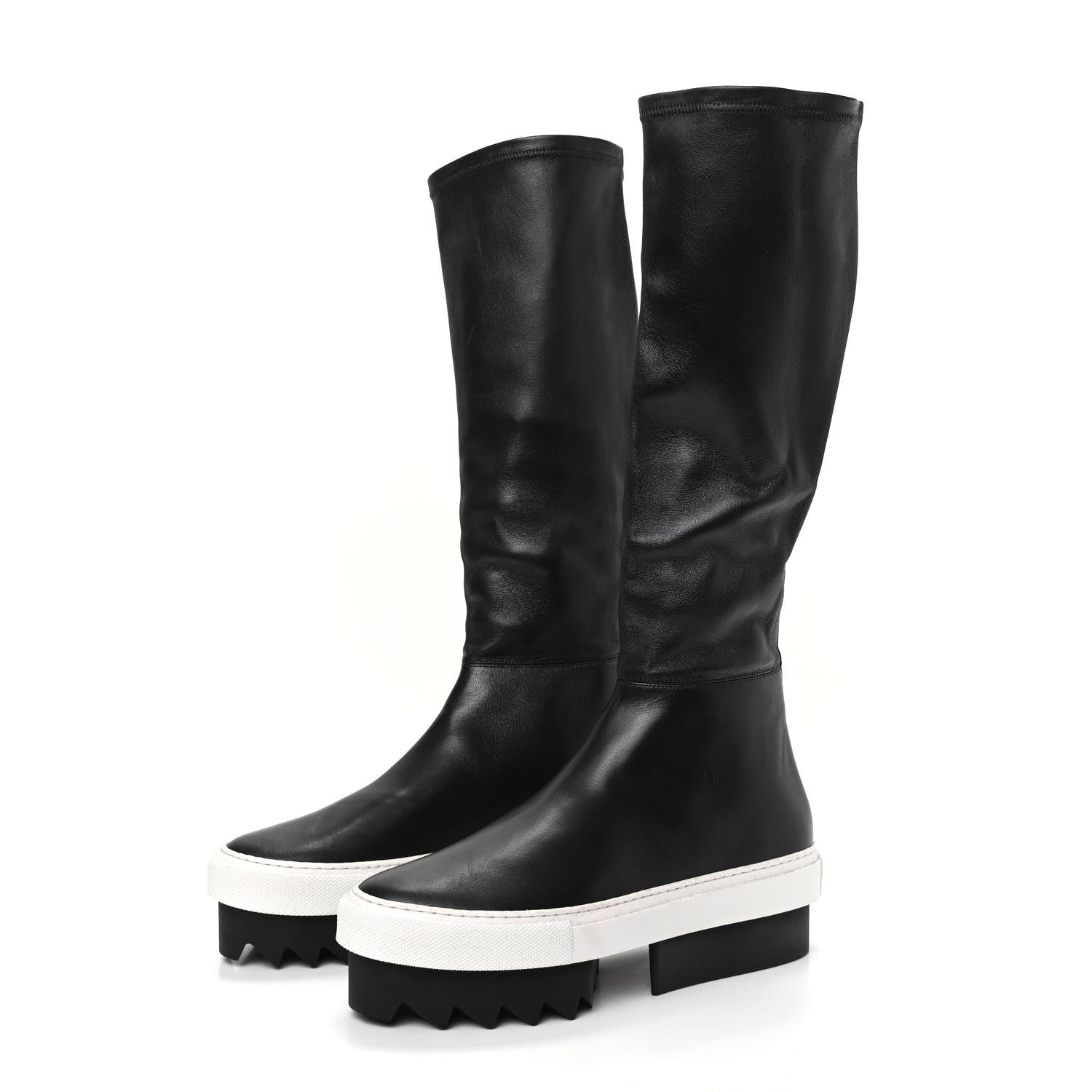 Givenchy Lambskin Platform Knee Boots 37 Black 3 of 7