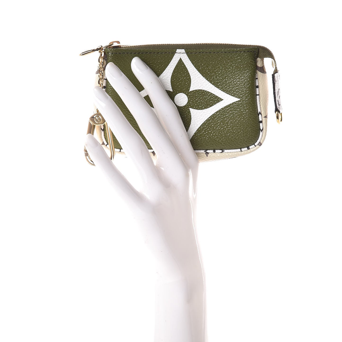 Monogram Giant Micro Pochette Accessories Kaki White