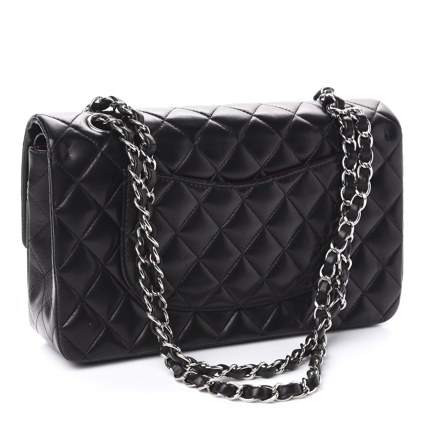 Chanel Lambskin Quilted Medium Double Flap Black 3 of 13