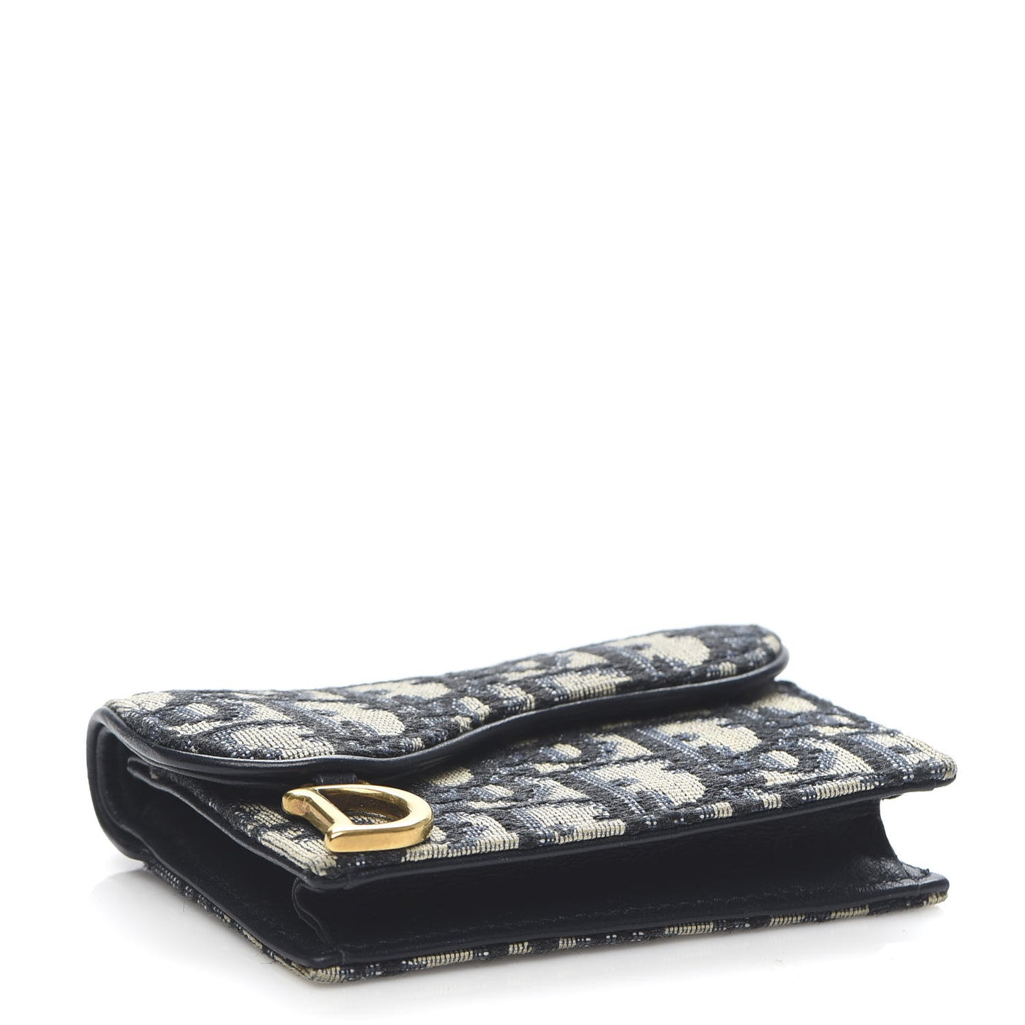 Oblique Saddle Card Holder Blue