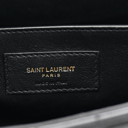 Saint Laurent Lambskin Matelasse Monogram Medium Vicky Chain Bag Black 6 of 10