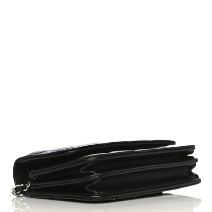 Chanel Lambskin Quilted Mini Wallet On Chain WOC Black 4 of 13