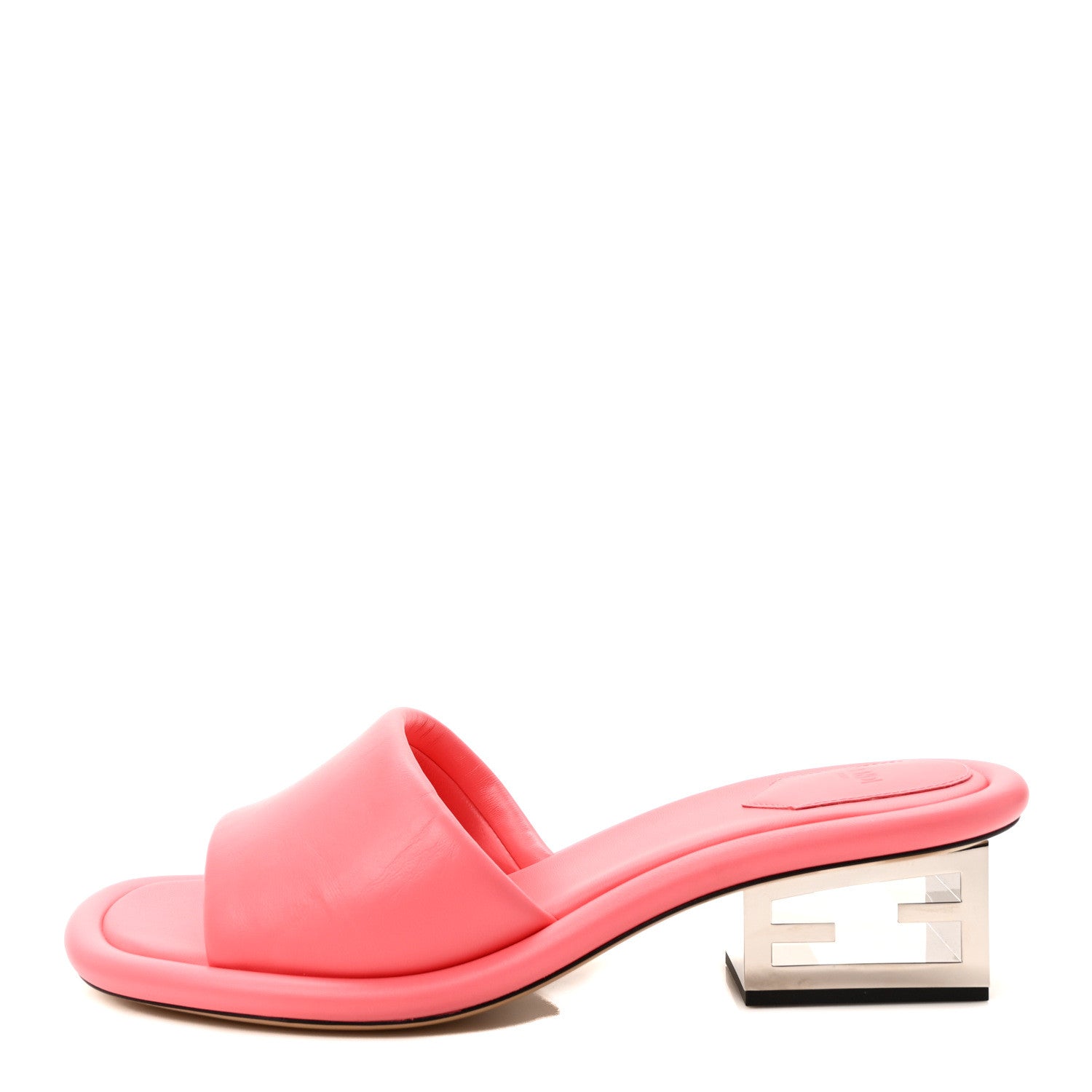 Fendi Nappa Baguette 60mm Slide Sandals 41 Kissed 1 of 8