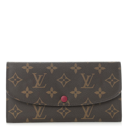 Louis Vuitton Monogram Emilie Wallet Fuchsia 1 of 9