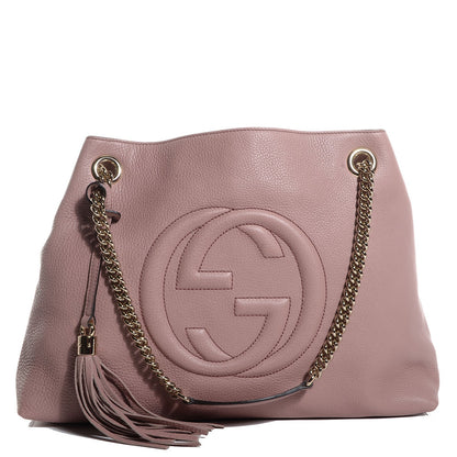 Gucci Cellarius Calfskin Medium Soho Chain Shoulder Bag Dark Cipria 1 of 9