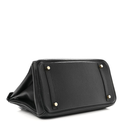 Hermes Taurillon Clemence Birkin 30 Black 4 of 16