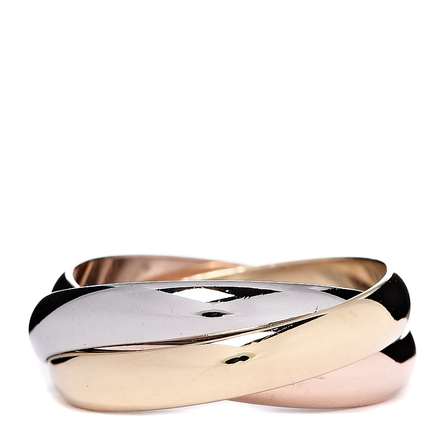 18K Pink Yellow White Gold Classic Les Must De Trinity Ring 53 6.25