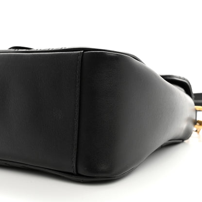 Gucci Calfskin Matelasse Small GG Marmont Top Handle Shoulder Bag Black 10 of 10