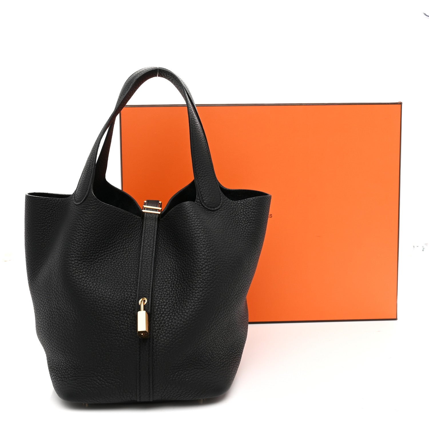 Hermes Taurillon Clemence Picotin Lock 22 MM Black 11 of 11