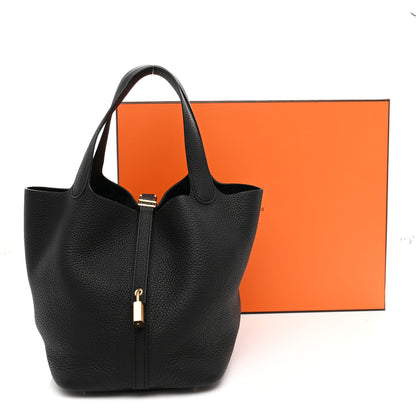 Hermes Taurillon Clemence Picotin Lock 22 MM Black 11 of 11