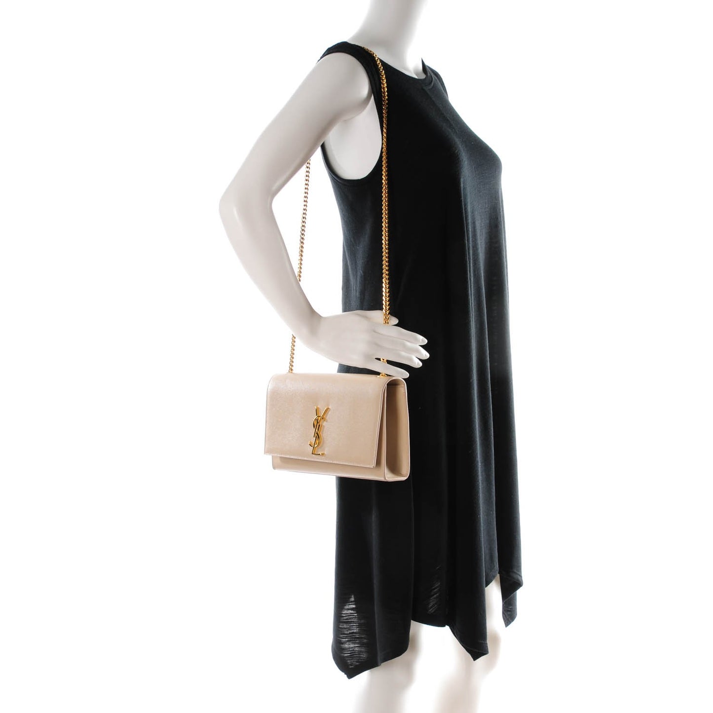 Grain De Poudre Medium Monogram Kate Satchel Nude Powder
