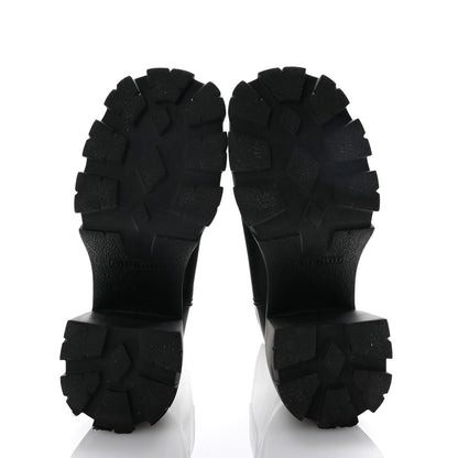 Miu Miu Calfskin Zip Lug Sole Boots 35 Black 7 of 9