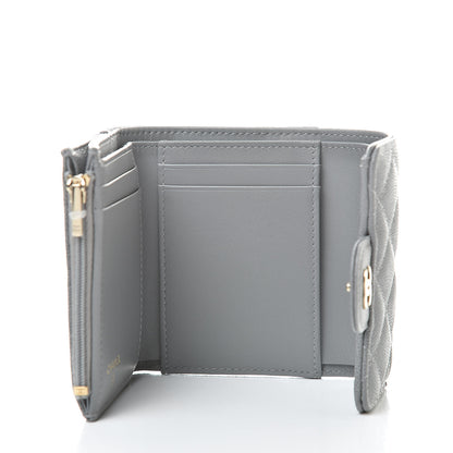 Chanel Caviar Quilted Compact Flap Wallet Grey 5 of 9