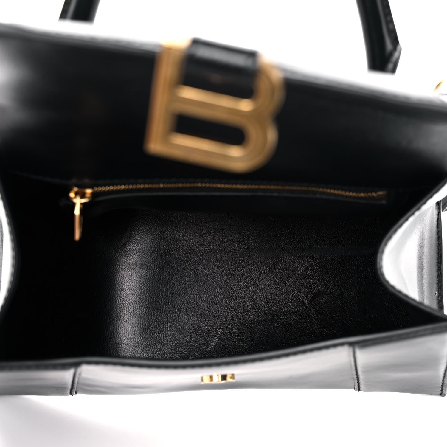 Balenciaga Shiny Box Calfskin Small Hourglass Top Handle Bag Black 5 of 16
