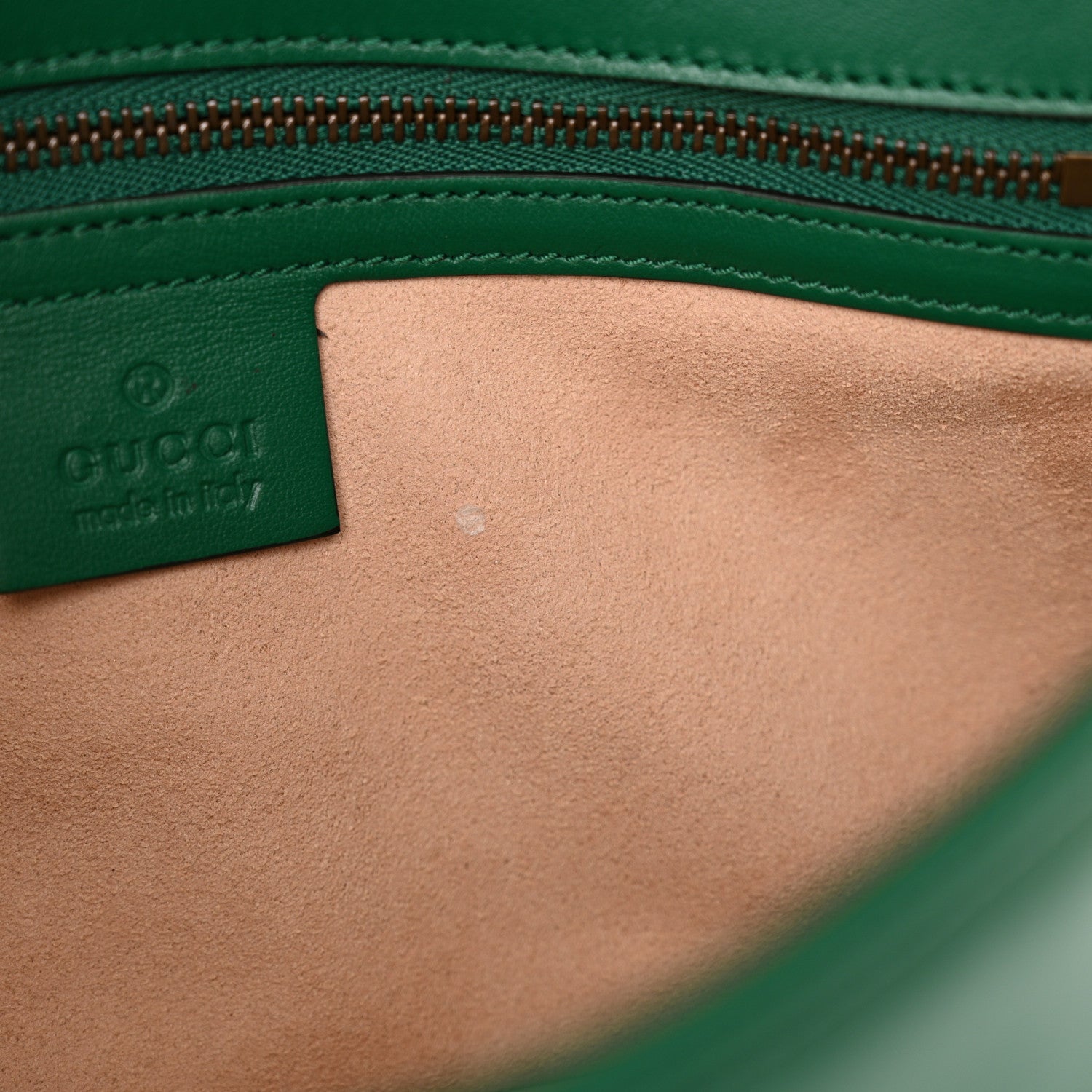 Gucci Calfskin Matelasse Small GG Marmont Shoulder Bag Emerald Green 11 of 12